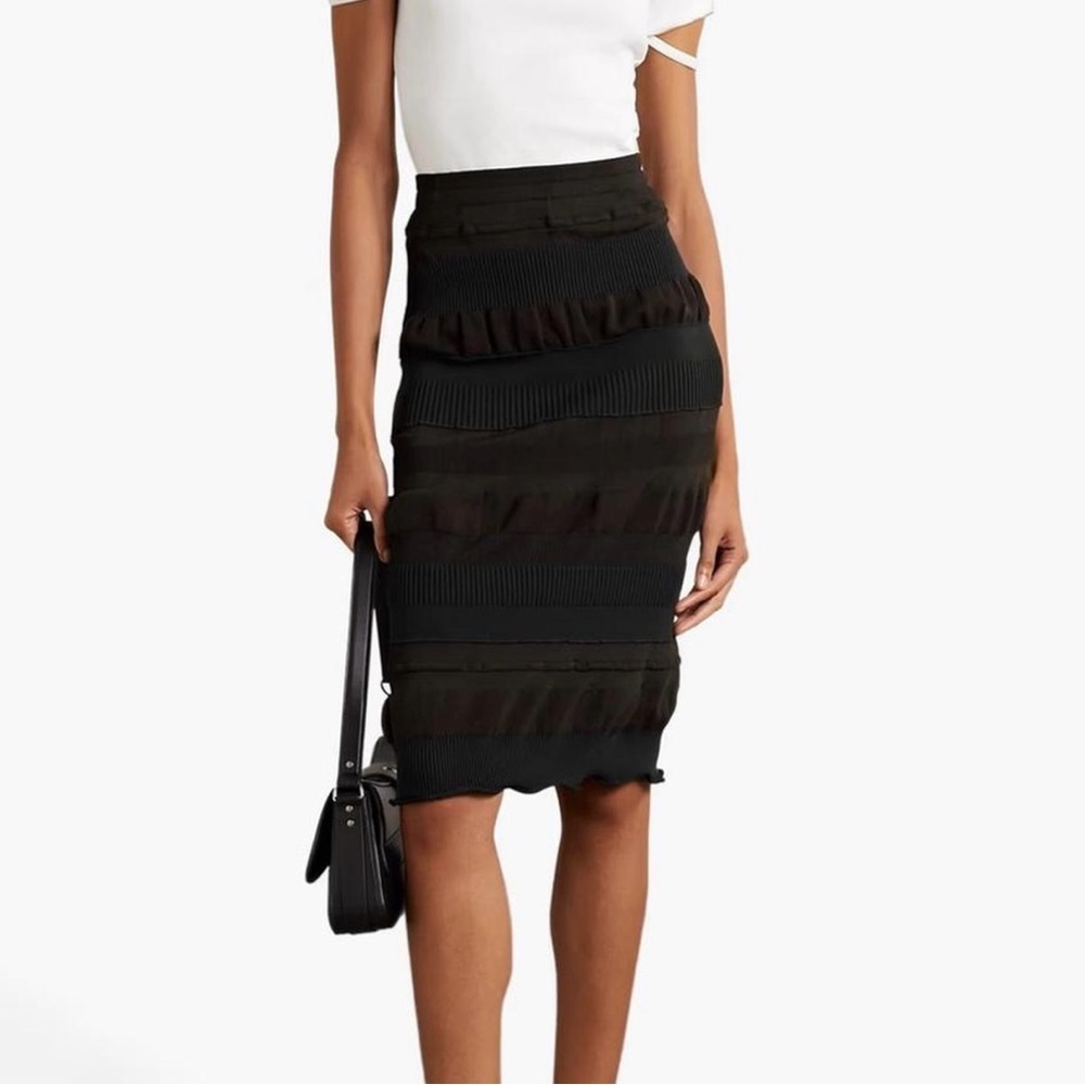 Acne studios ribbed midi skirt